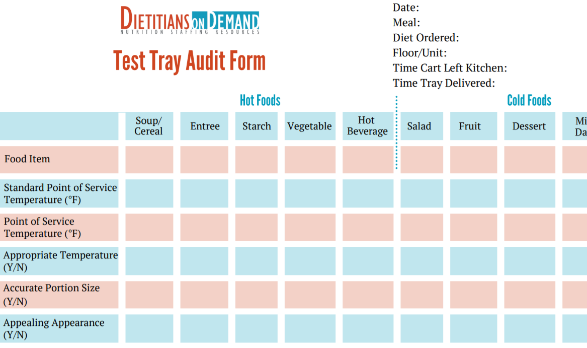 How Completing Test Trays Can Benefit Your Facility | Dietitians On Demand